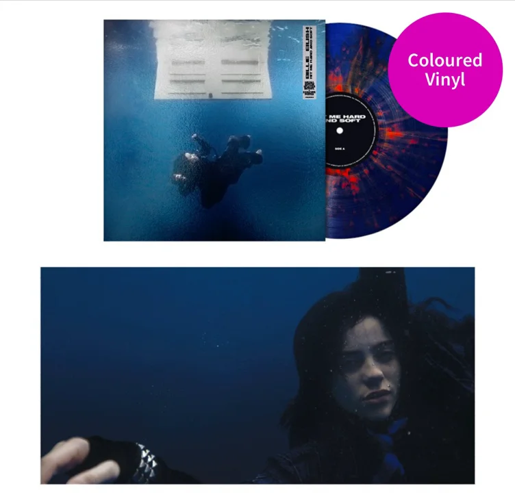 HIT ME HARD and SOFT Special Anniversary Edition Blue And Orange Splatter Vinyl