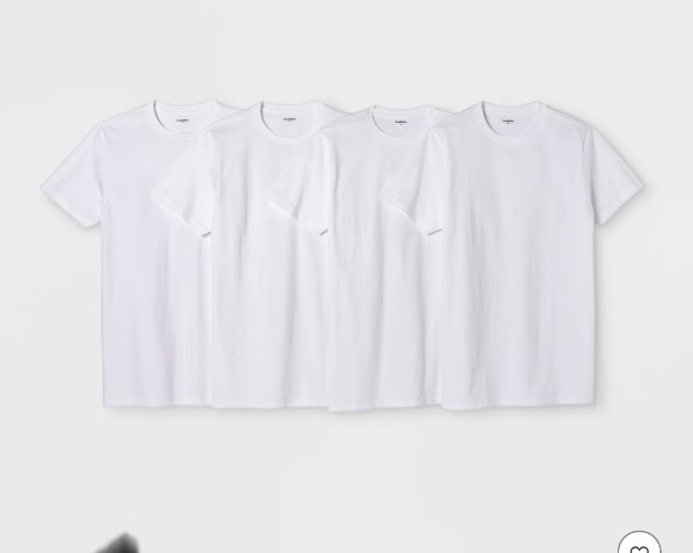 Men's Short Sleeve 4pk Crewneck T-Shirt - Goodfellow & Co™ : Target