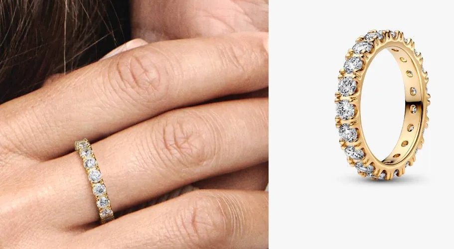 Sparkling Row Eternity Ring