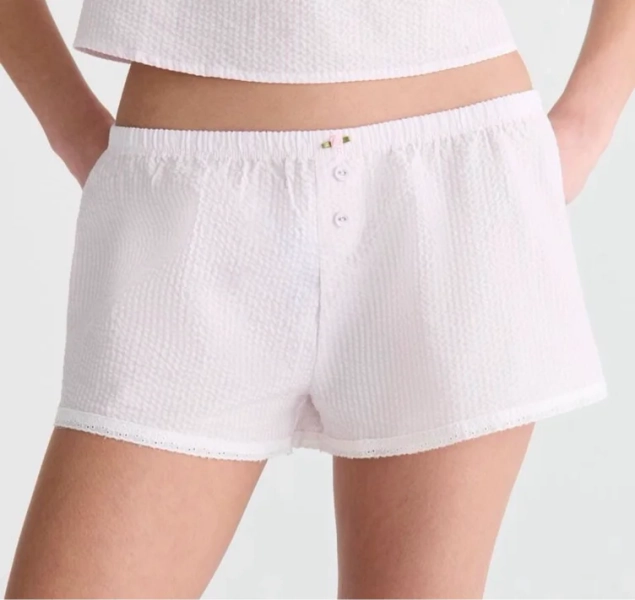 Seersucker Stripe Sleep Shorts