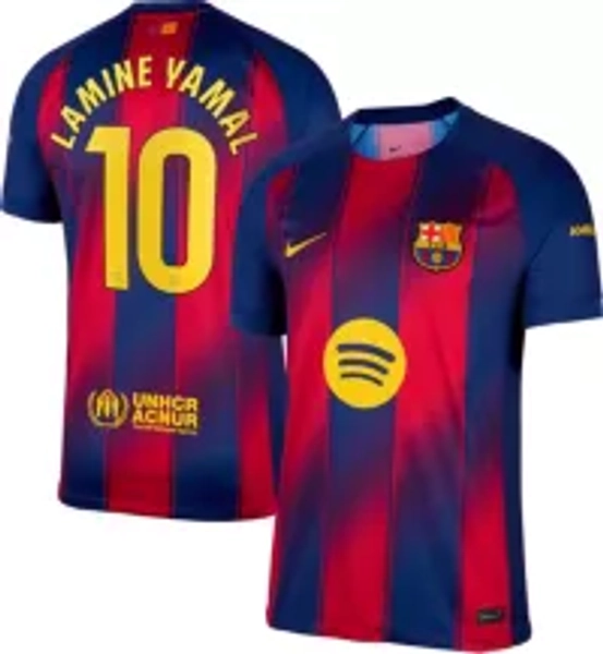 Nike Adult FC Barcelona 2025-26 Lamine Yamal #10 Home Replica Jersey
