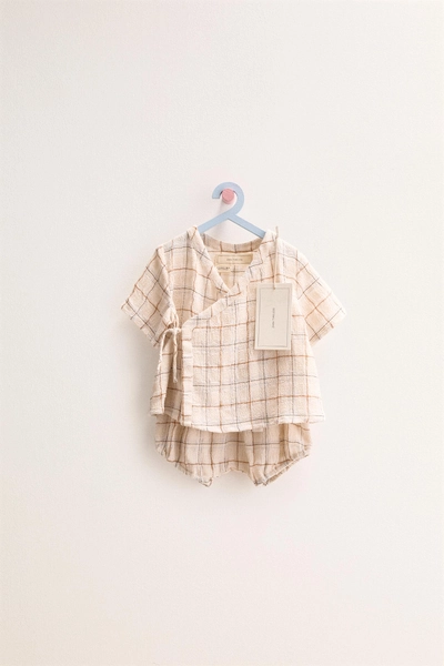 ZARA TIMELESS - CHECK SET - Ecru