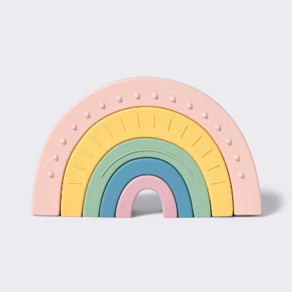 Silicone Toy - Rainbow Stacker - Cloud Island™: Sensory Development, BPA-Free, PVC-Free, Phthalate-Free
