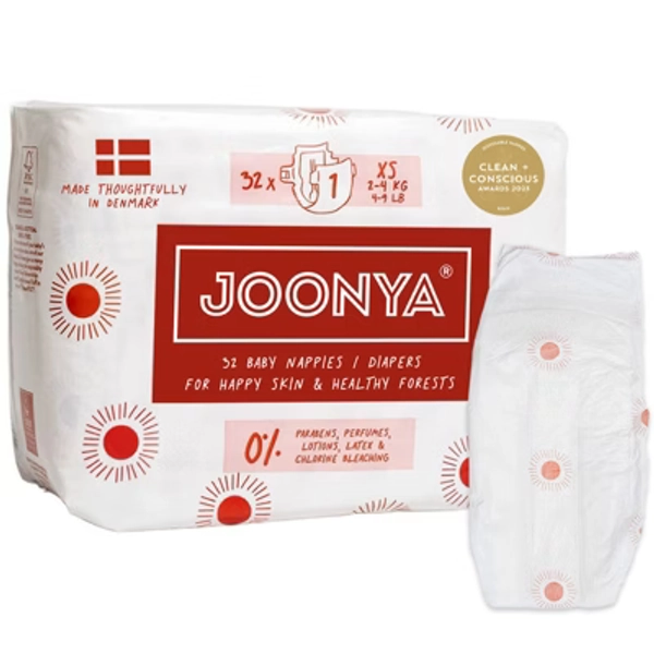 Joonya Baby Diapers, Size 1 XS (4-9 lb) 