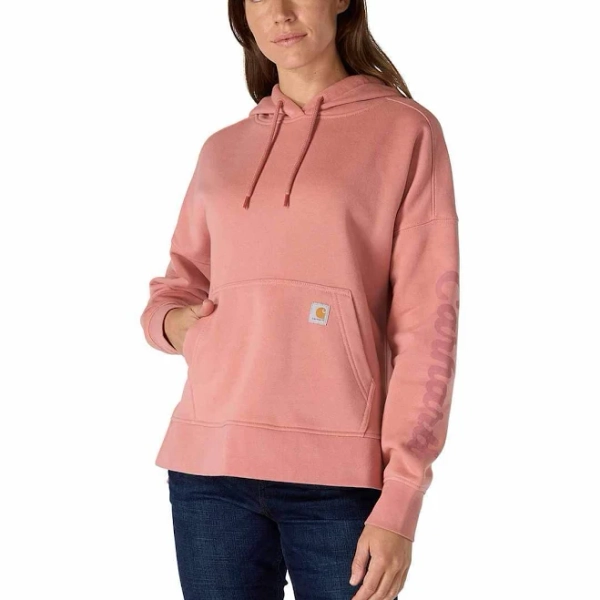 Carhartt Women's Oversized-Fit Midweight Hooded Heart Graphic Sweatshirt