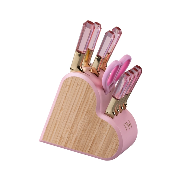 Messerblock-Set, rosa, 10-teilig | 58534
