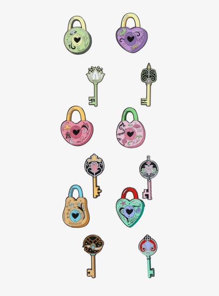 Loungefly Disney Princess Lock & Key Blind Box Enamel Pin Set