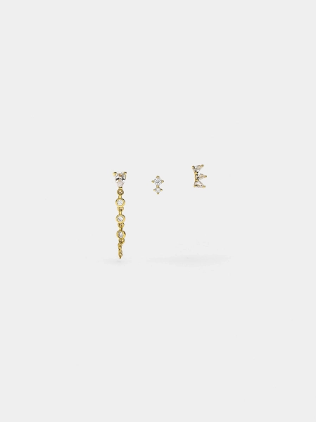 Set di orecchini con zirconi - argento sterling 925