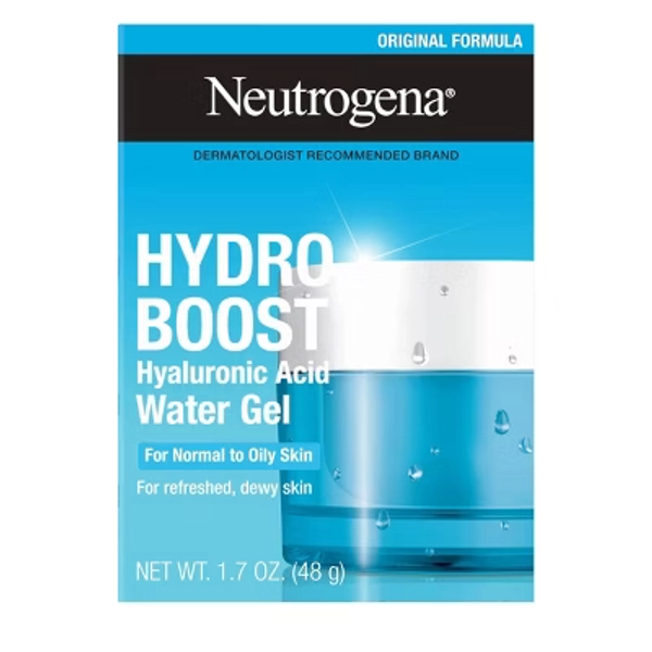 Neutrogena Hydro Boost Water Gel Face Moisturizer for Normal to Oily Skin - 1.7oz: Contains Hyaluronic Acid, Paraben-Free, Aluminum-Free