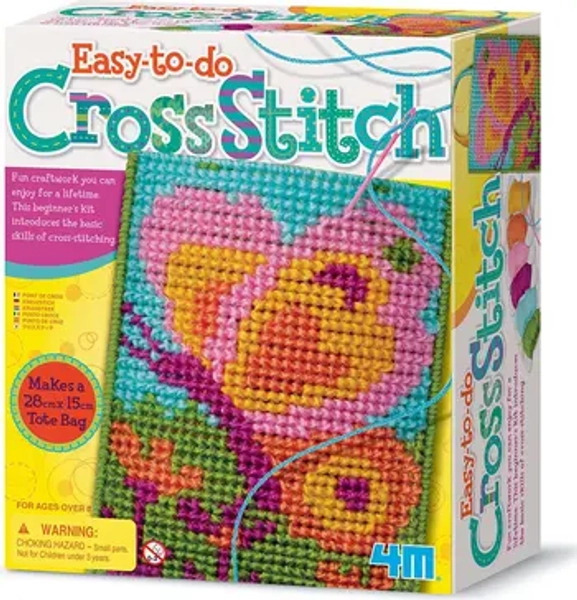 Easy To Do Cross Stitch, DIY Sewing Craft Kit, Kids 8+