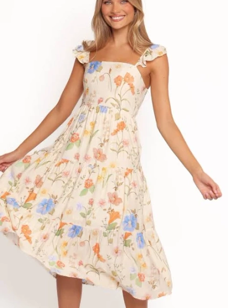 PETAL & PUP Women's Laela Floral Midi Dress