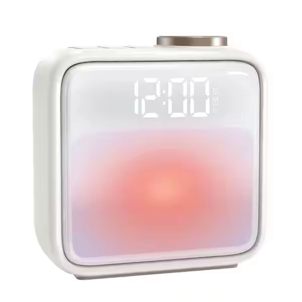 White Alarm Clock with Night Light, 6-Scenes and White Noise Sync Dual Alarms and Snooze, for Heavy Sleepers, Kids Teens SA1159B288 - The Home Depot