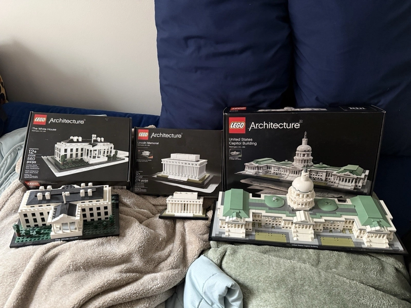 LEGO Architecture LOT US Capitol 21030 White House 21006 Jefferson 21002 - 100%