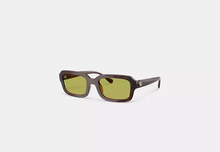 C Heart Narrow Square Sunglassses