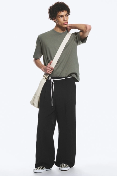 Nate Regular Waist Baggy Straight Trousers