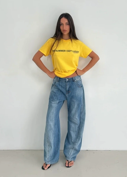 The Summer I Got Lucky Tee - daisy - S / Yellow