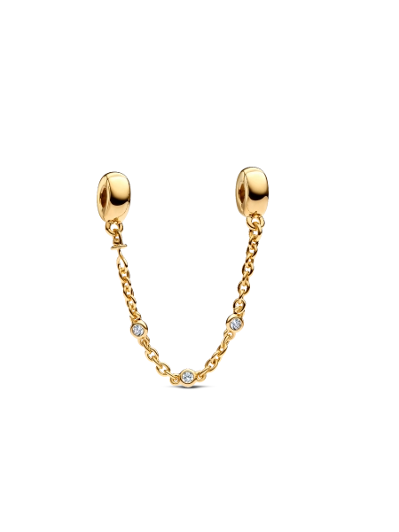Triple Clear Stone Safety Chain