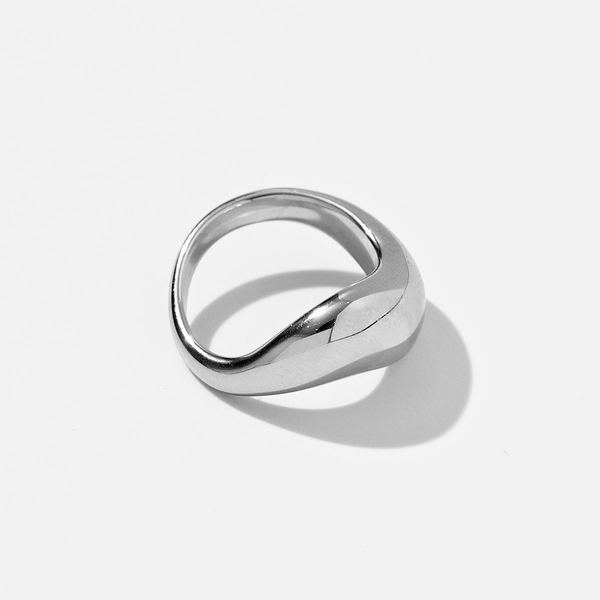Stacking Wave Ring, Silver - Pearlory