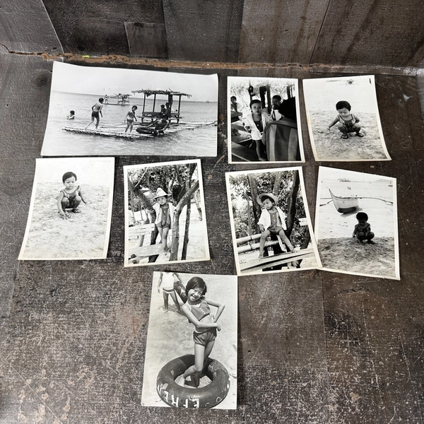 VTG Philippines? Found Photo   60s 70s - Children Beach Playing Girl lot