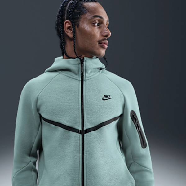 Nike Tech Men's Fleece Windrunner Full-Zip Jacket - Cannon/Black - Size XS