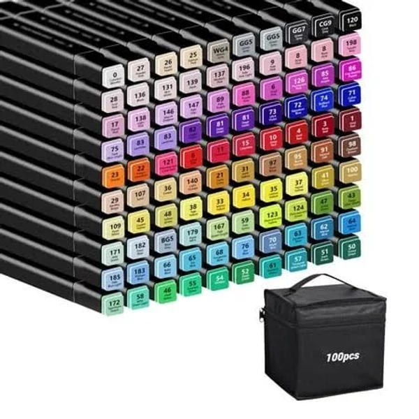 100 Pcs Alcohol Markers Set