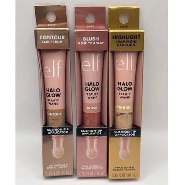 Elf Cosmetics Halo Glow Cushion Tip App. Contour Highlighter & Blush Trio BNIB1