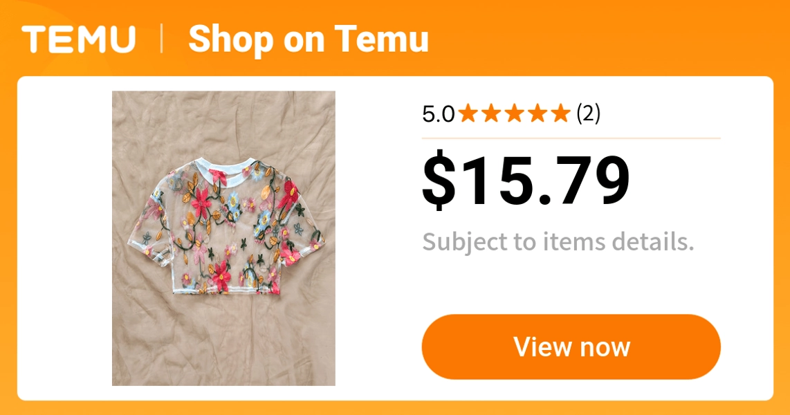   summer womens colorful floral embroidered sheer - Temu
