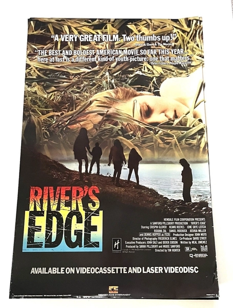 Vintage 1980’s Original Rivers Edge One Sheet Promotional Movie Poster Good