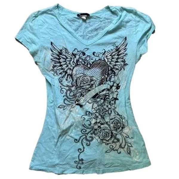 Women's Vintage Y2K Graphic Short Sleeve T-Shirt