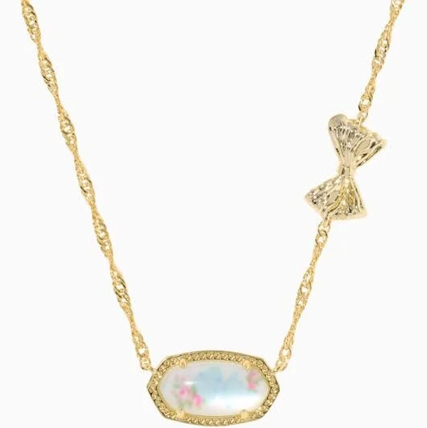 Kendra Scott x Loveshackfancy Rosa Beaux Bow Elisa Necklace