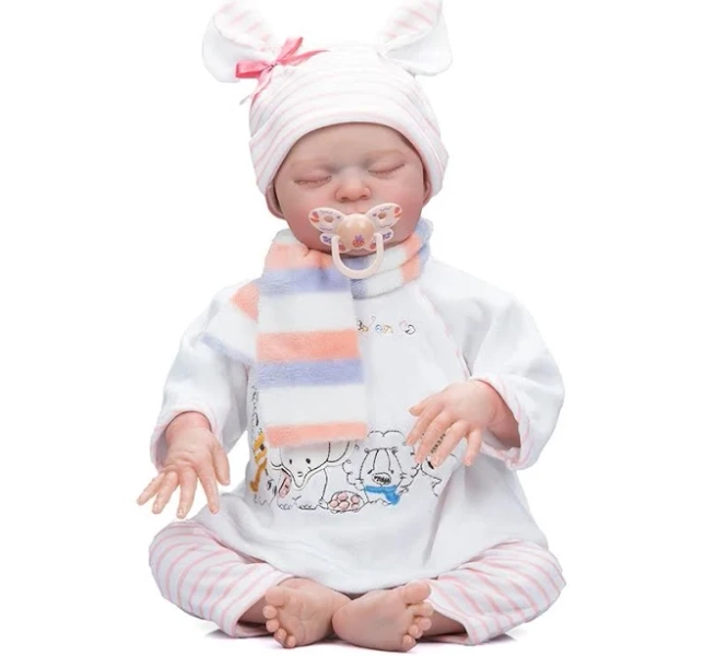 19inch Newborn Baby Size Reborn Baby Doll Popular Laura Soft Cuddly Lifelike 3D Skin Visible Veins