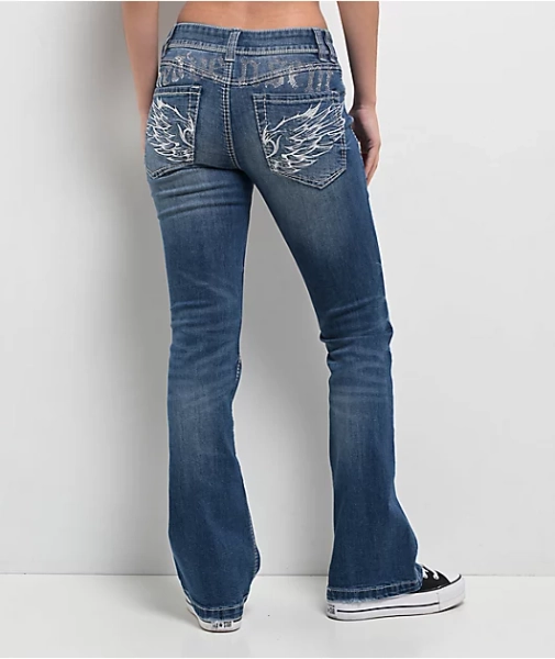 Ninth Hall Alyssia Blue Wash Bootcut Jeans