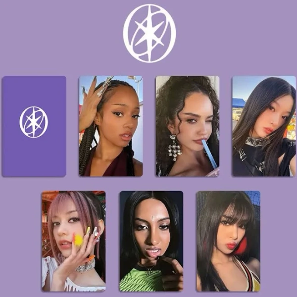 Kpop KATSEYE Combination Support Light Peripheral Small Card Lightsticks Light Cards Cat Eye