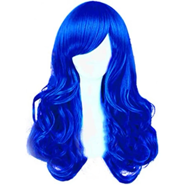 Women's Wavy Colored Wigs with Extra Neon Glasses