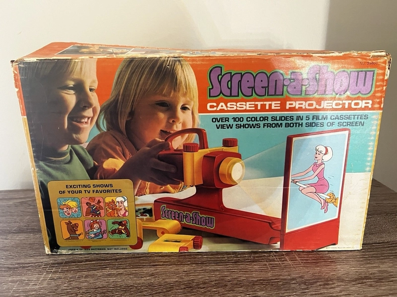 Vintage Screen-A-Show Projector Cassette Projector w/ Sabrina The Teenage Witch