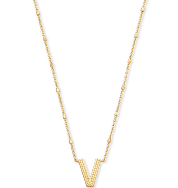 Kendra Scott Gold Letter Pendant Necklace