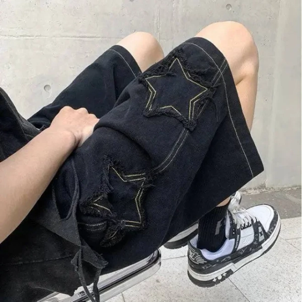 Litlookz Studio Y2k Star Embroidered Drawstring Shorts