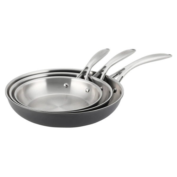 Professional Bi-Ply Frying Pan Set  3 Piece