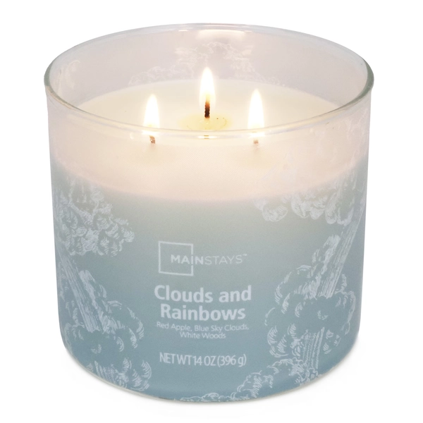 Mainstays 3-Wick Clouds & Rainbows Scented Jar Candle, 14 oz - Walmart.com