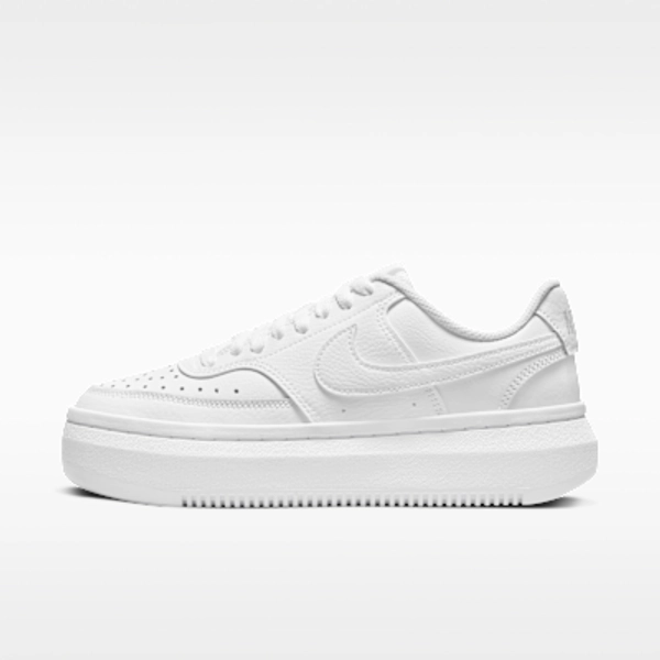Nike Court Vision Alta Schuh (Damen) - Weiß/Weiß/Weiß - Size 5