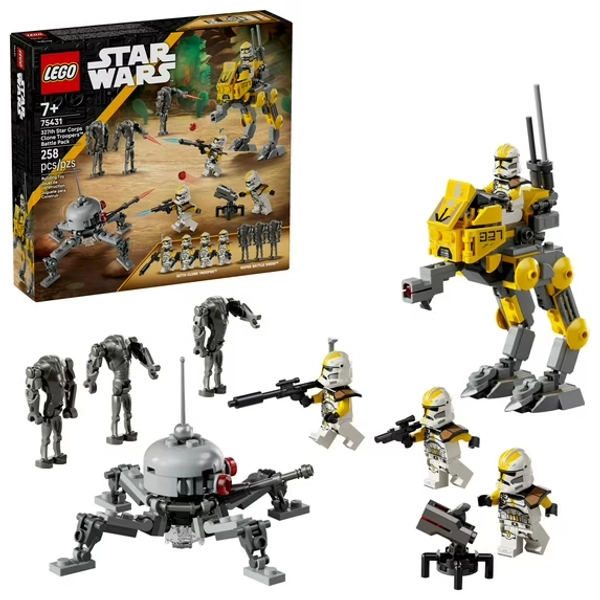 LEGO Star Wars 327th Star Corps Clone Troopers Battle Pack Building Toy - Pretend Play Set for Boys & Girls, Ages 7+ - Gift for Christmas - Collectible Model Kit & Kids Room Decor - 75431