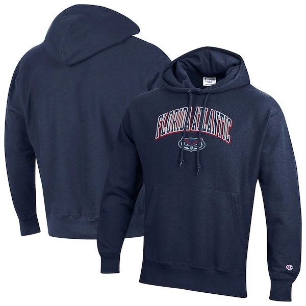 Men's Champion Navy Florida Atlantic Owls Reverse Weave Hoodie