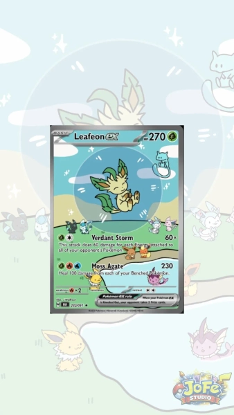 Customized Bubble Leafeon cards! Made to measure