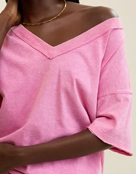 Aerie Oversized V-Neck Boyfriend T-Shirt