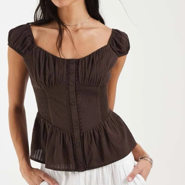 Women's Hollister Sweetheart Peplum Top