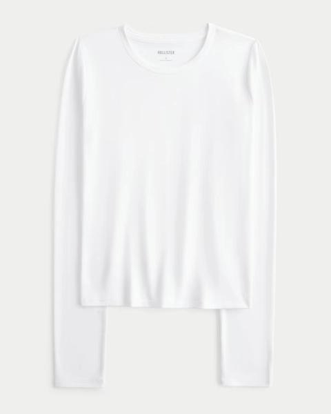 Long-Sleeve Seamless Fabric Crew Baby Tee
