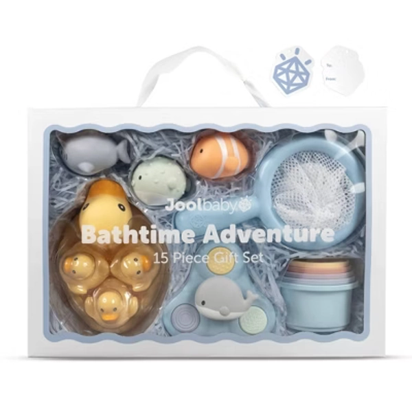 Jool Baby Bathtime Adventure Bath Toy Gift Set - 15pc: Animals, Sensory Development, Fine Motor Skills