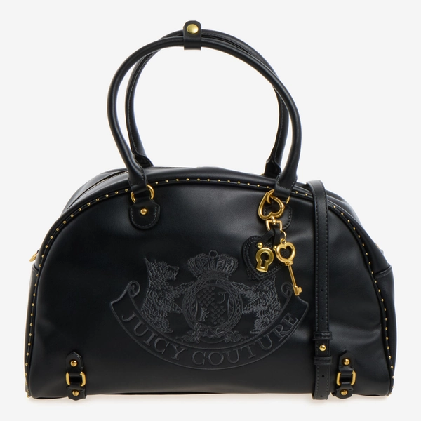 Black Studded Bowling Bag With Wallet