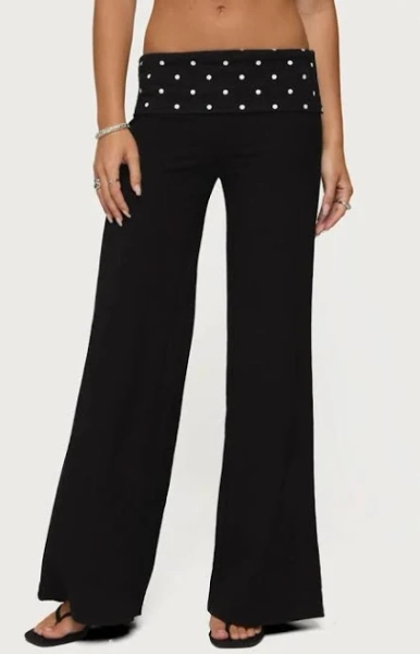 Reeva Polka Dot Fold Over Pants – On Sale Now with Up to 25% Off | Discover Exclusive Deals & Savings at BeyondStyle – Authentic Edikted edikted|men|