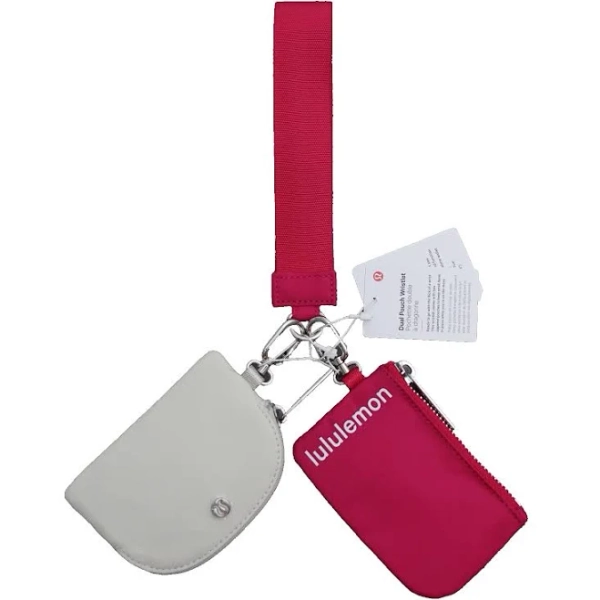 Lululemon Athletica Bags | New Lululemon Dual Pouch Wristlet Psnt Red / Bone | Color: Red | Size: Os | Treasuretrovvv's Closet